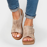 Wildleder-Plateausandalen