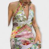 Ayla - Maxikleid ohne Ärmel mit floralem Muster