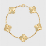 Armband mit Kleeblatt-Muster und Gold-Eleganz