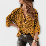 Elegante Bluse mit Leopardenmuster