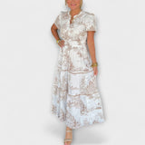 Eliza - Maxikleid mit klassischem Muster