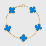 Armband mit Kleeblatt-Muster und Gold-Eleganz