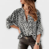 Elegante Bluse mit Leopardenmuster