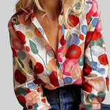 Iva | Blumenmuster-Bluse mit langen Ärmeln