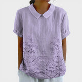 Zlata | Bluse mit floraler Stickerei