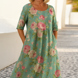 Eliza | Lässiges Midi-Kleid - Nahtloser Stil, Täglicher Komfort