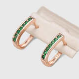 Ohrringe aus Smaragd und Diamant in Gold