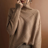 Marcelle | Grobstrick-Pullover mit Rollkragen