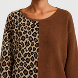 Marina - Lässiger Pullover mit Leopardenmuster