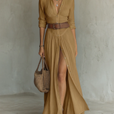 Suzanne | Maxikleid mit Reverskragen