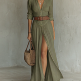 Suzanne | Maxikleid mit Reverskragen