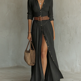 Suzanne | Maxikleid mit Reverskragen