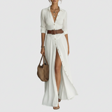 Suzanne | Maxikleid mit Reverskragen