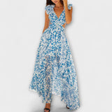 Elin - Maxikleid mit Volants und Ausschnitten