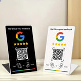 Suporte de Exibição Personalizado para Avaliações do Google em Redes Sociais com Código QR e Chip NFC para Cartão Google Sem Contato