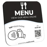 Cartão de Menu NFC QR Code à Prova d'Água, Placa de Exibição Inteligente com Suporte Removível para Sistema de Pedidos Digital em Restaurantes
