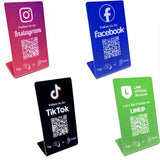 Suporte de Exibição Personalizado para Avaliações do Google em Redes Sociais com Código QR e Chip NFC para Cartão Google Sem Contato