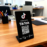 Suporte de Exibição Personalizado para Avaliações do Google em Redes Sociais com Código QR e Chip NFC para Cartão Google Sem Contato