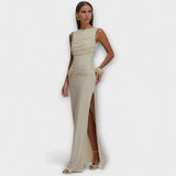 Rieke - Elegantes Maxikleid mit Hohem Schlitz