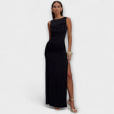 Rieke - Elegantes Maxikleid mit Hohem Schlitz