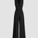 CHARITY – Stilvoller ärmelloser Jumpsuit mit weitem Bein
