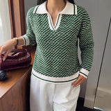 Damen V-Ausschnitt Langarmpullover
