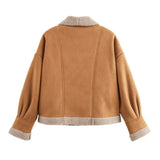Damen Kurzjacke mit Knöpfen und Taschen