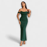Ione - Figurbetontes Kleid mit schulterfreien und Raffung