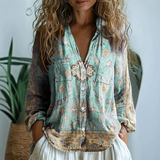 Sofia – Lässige Bluse mit natürlichem Muster