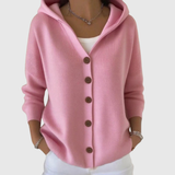 Bequemer Strickcardigan mit Kapuze