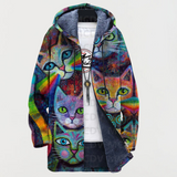 Sweatshirt mit Regenbogen-Katze
