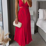 Elsa | Elegantes Plissiertes Maxikleid