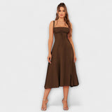 Nadežda - Rosa Top-Kleid mit Schlitzdetail
