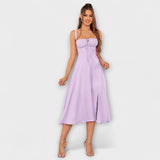 Nadežda - Rosa Top-Kleid mit Schlitzdetail