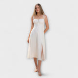 Nadežda - Rosa Top-Kleid mit Schlitzdetail