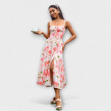 Nadežda - Rosa Top-Kleid mit Schlitzdetail