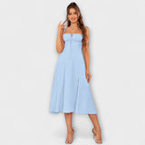 Nadežda - Rosa Top-Kleid mit Schlitzdetail