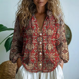 Sofia – Lässige Bluse mit natürlichem Muster