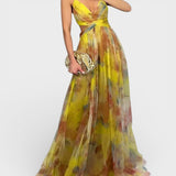 Jelena | Maxikleid mit floralem Muster