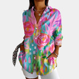 Nika – Sommerbluse mit lebhaftem Muster