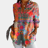 Nika – Sommerbluse mit lebhaftem Muster