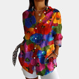 Nika – Sommerbluse mit lebhaftem Muster