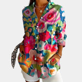 Nika – Sommerbluse mit lebhaftem Muster