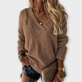 Jane - warmer Pullover mit V-Ausschnitt