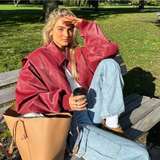 Clara | Damen Oversized-Bomberjacke