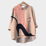 Josefine | Sweatshirt mit langen Ärmeln, handgefertigt mit Spitze