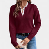 Anne – Elegantes Blusenoberteil mit Spitzenrand