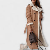 Aurora – Lange klassische Jacke mit Fleecefutter und Teddykragen