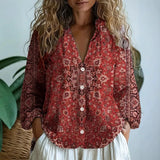 Sofia – Lässige Bluse mit natürlichem Muster