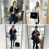 Cristiana™ | Wattierter, wendbarer Mantel in mittlerer Länge mit Leopardenfutter
